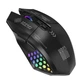 Миша бездротова комп'ютерна мишка геймерська оптична 2.4G з RGB підсвічуванням USB ресивер DPI 800 1600 2400 3200 для комп'ютера ПК ноутбука макбука миші для ігор симетричний сучасний дизайн дворучна ергономічна чорна Windows Mac - зображення 6