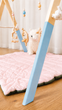 Напольный мобиль без игрушек Стойка Baby Gym Детский игровой тренажер Голубой - изображение 6