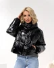Коротка обьемна блискуча куртка арт. А808 чорного кольору розмір 48(XL) HDSYR_1849 - зображення 1