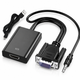 Перехідник VGA to HDMI дод. живлення та аудіо 3.5мм 77211 - изображение 1