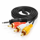 Кабель Jack 3.5 мм - 3 RCA AV тюльпан 1.5 м 77364 - изображение 2