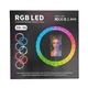 Кольцевая лампа 36 см 3D-36 USB LED RGB с держателем - изображение 4