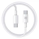 Кабель MAKE Type-C to Type-C PD 100W 1.2м TPE White - изображение 1
