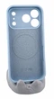 Чохол Silicone Case Magnetic для Apple iPhone 17 Pro бампер із мікрофіброю блакитний - зображення 2