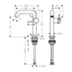 Hansgrohe Tecturis S Смеситель для раковины, матовая бронза (73341140) - изображение 3