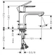 Hansgrohe Rebris S 80 Смеситель для раковины, хром (72586000) - изображение 2