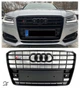 Решетка радиатора Audi A8 / S8 D4 2014-2017 стиль S8 черный глянец - изображение 1