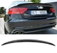 Спойлер багажника Audi A5 B8 2008-2016 cабля S-стиль черный глянец - изображение 1
