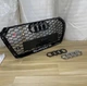 Решетка радиатора Audi A4 B9 2015-2019 стиль RS4 черный глянец - изображение 6