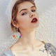 Женские серьги-кольца с подвесками звездами 2 шт. Разноцветный - изображение 9