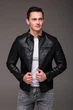 Чорна чоловіча куртка з еко-шкіри R.A. Slim Fit 2506-52 - зображення 3