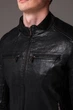 Чорна чоловіча куртка з еко-шкіри R.A. Slim Fit 2506-52 - зображення 9