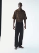 Рубашка хлопковая мужская Uniqlo 462922216 M Коричневая (1160739271) - изображение 5