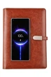 Блокнот с беспроводной зарядкой Powerbank 8000 mAh с флешкой 16 Гб Коричневый №2 - изображение 3