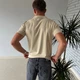 Мужское поло Loro Piana М молочное на молнии с коротким рукавом и вышитым логотипом Premium Casual - изображение 4