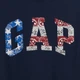 Футболка довга бавовняна чоловіча GAP 779317123 L Синя з принтом (1160820805) - зображення 5