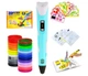3D ручка Pen-3 LCD дисплей пластик 20 цветов 10 трафаретов Синяя - изображение 4