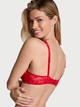 Бюстгальтер без пуш ап со стразами красного цвета Victoria's Secret р. S( 70С/32C/70D/32D/75A/34А/75В/34В) арт. 30444 - изображение 2