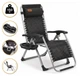 Посилений шезлонг до 150 кг LEOBRO Zero Gravity Premium Brown Rattan (LB-1119) (LEO_LB-1119) - изображение 1