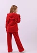 Костюм для девочки брючный прогулочный кофта штаны 122/126 Красный - изображение 2