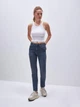 Женские синие джинсы slim fit размер 28 - изображение 5