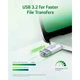 USB флеш накопитель Acer 64GB UT300 USB-A/Type-C 3.2 Silver (BL.9BWWA.589) - изображение 4