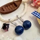 Серьги шарики натуральный камень синий авантюрин - изображение 3