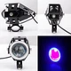 Фари-прожектори U7 LED для мотоцикла з Angel Eyes та Devil Eyes, 3000 лм, 12-60 В - зображення 1
