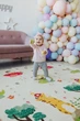 Детский развивающий двухсторонний складной термоковрик POPPET Транспорт и Зоолетчики, 200х180x1см + сумка (PP005-200). Термо коврик водонепроницаемый, шумопоглощающий +подарок: водный коврик POPPET Акваплей - изображение 11