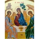 Писаная греческая икона Святая Троица (Ветхозаватная) 27,5×34 см - изображение 6