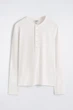 Лонгслів чоловічий COS slim ribbed cotton long-sleeved henley t-shirt 1333150001 S Молочний - изображение 7