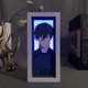 Многослойный Ночник лампа аниме Синяя тюрьма Blue Lock светильник вертикальный Rin Itoshi Блю Лок Рин Итоши RGB - изображение 3