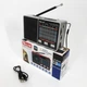 Радіоприймач GOLON RX-8866 портативний, радіо FM AM SW з USB, microSD, акумулятором і LED-ліхтариком, білий - зображення 5