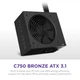 Блок живлення 750W NZXT C750 Bronze (PA-7B3BB-EU) - зображення 3