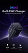 Зарядное устройство Ugreen 45W GaN Charger PD3.0 Fast Charger PPS QC3.0 Quick Charge Black (X524) - изображение 9