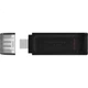 Флеш-накопитель Kingston DT70 64 ГБ USB 3.2 Gen1 Type-C большой емкости для телефонов, черный, совместим с Android и Apple, универсальный USB-накопитель для автомобиля и компьютера. - изображение 1