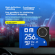Карта памяти DM Daimai 256GB TF (MicroSD), Blue Card V30, предназначена для видеорегистраторов и камер видеонаблюдения, совместима с Xiaomi 360 Lingdu Didingpai - изображение 6