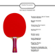 Тенісна ракетка DOUBLE FISH для початкового рівня з двостороннім гумовим покриттям, з ручкою Penhold, для студентів, в одиночку [2A+C з 2 м'ячами] - зображення 5