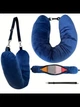 Подушка-чехол для ручной клади в самолет | Сумка для одежды | Travel Pillow Bag 79×18 см, с ремнями, синяя - изображение 2