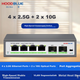 Коммутатор Hoodblue S5730-L4N2X 2.5G на 4 порта с двумя оптическими портами 10G, для NAS - изображение 4