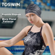 Шапочка для плавания TOSWIM силиконовая женская для длинных волос с принтом - изображение 8