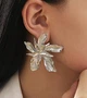 Жіночі сережки Квіти jewelry Сріблясті - зображення 2