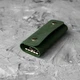 Кожаная ключница Vets Green на кнопках, зеленая футляр-ключница из натуральной кожи Crazy Horse с 4 карабинами, 13х6х2 см - изображение 5