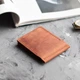 Кожаный зажим для денег Magneto Cognac на магните, тонкий коньячный кошелек из натуральной кожи Crazy Horse, картхолдер, 11х8.2х1 см - изображение 7