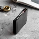Кожаный зажим для денег Magneto Black на магните, тонкий кошелек из натуральной кожи Crazy Horse, картхолдер, 11х8.2х0.8 см - изображение 12