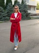 Кардиган жіночий шовковий червоного кольору 39018 One Size - зображення 1