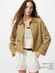 Укороченная куртка-рубашка Uniqlo из экозамши 1160605141 (Бежевый M) - изображение 1