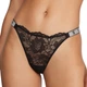 Трусики со стразами Victoria’s Secret Bery Sexy Shine Strap Rose Lace Thong M Черные - изображение 4