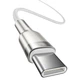 Кабель Baseus Cafule Metal Type-C to Type-C 100W 2m White (CATJK-D02) [71409]. - зображення 2