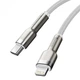 Кабель Baseus Cafule Metal Type-C to Lightning PD 20W 2m White (CATLJK-B02) [71406] - зображення 4